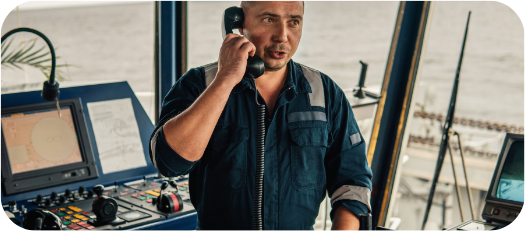 Appels vocaux satellites en mer